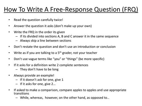 Free response question